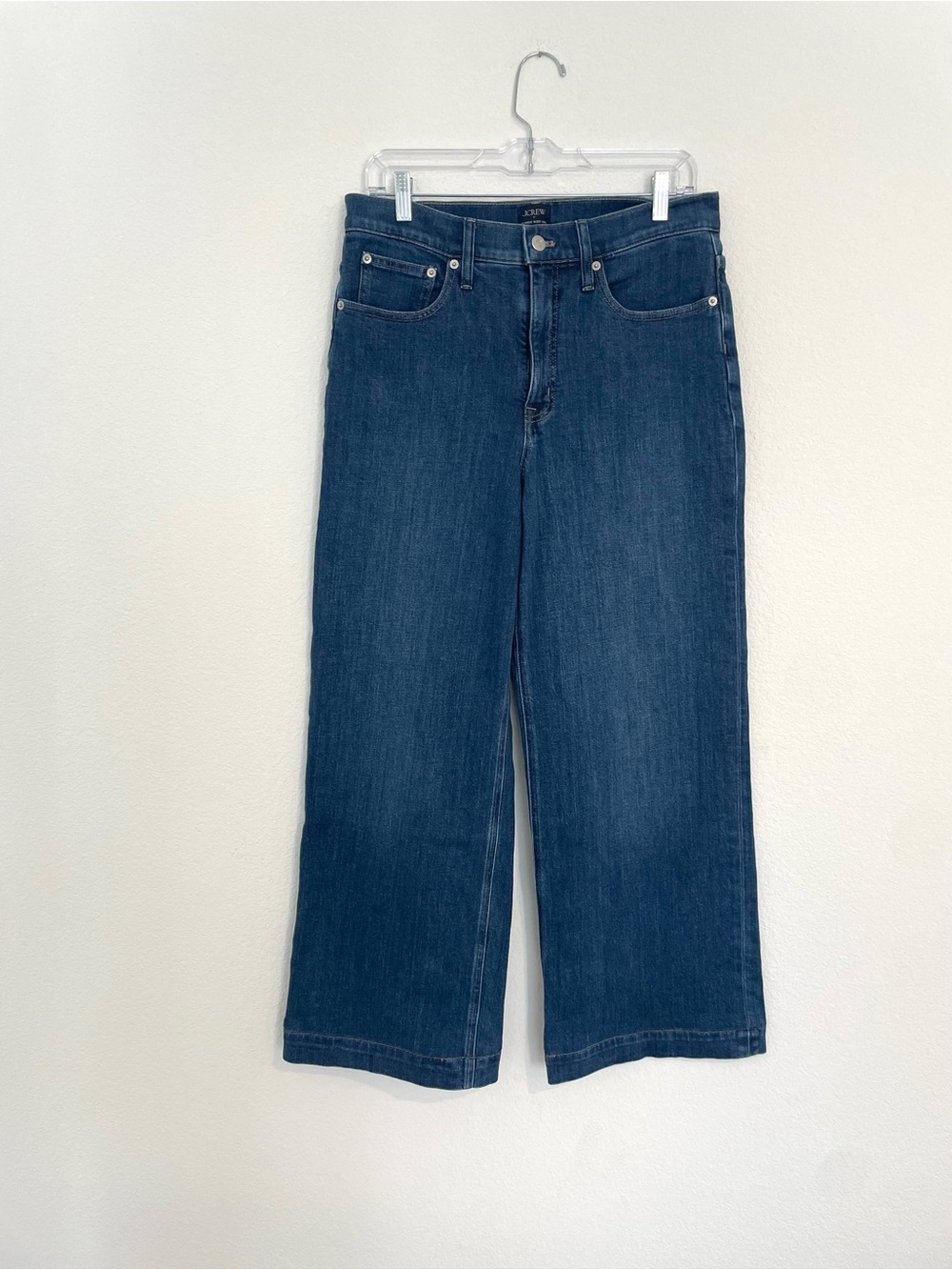 J. Crew Classic Wide-Leg Dark Blue Jeans